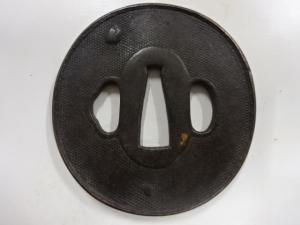 赤銅　魚々子地　象嵌　鍔